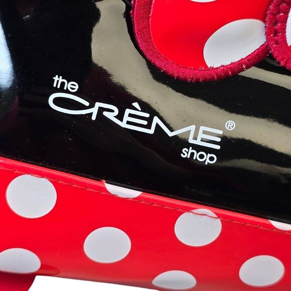 NWT Minnie Mouse Dome Faux Leather Polka Dot Travel Pouch - Red and Black - Picture 2 of 16